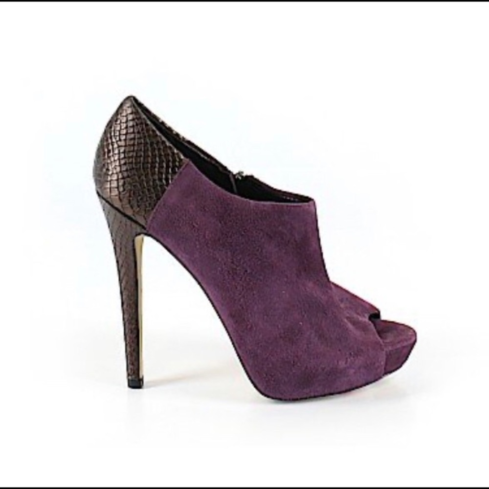 Super Chic Platform Open Toe Suede Heels